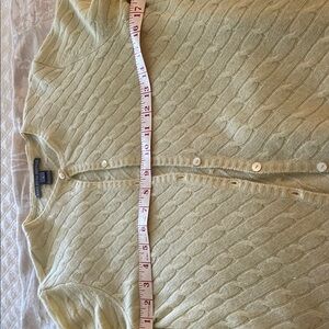 Summer weight cashmere sweater set  by Saks Fifth Avenue.